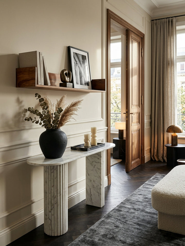 Modernes Sheesham-Massivholz Wandregal_ Stilvolle Aufbewahrung - KADIMA DESIGN_Größe_ 120x20x15 cm_