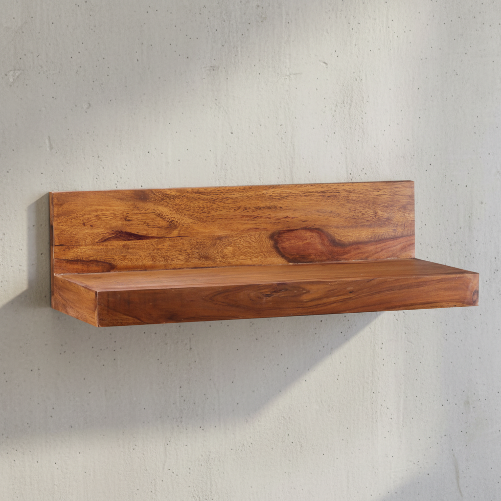 Wandregal NAKO Massivholz_ Flexibles Landhaus-Design_ verschiedene Größen_ pflegeleicht - KADIMA DESIGN_Farbe_ Braun_ Größe_ 60x23x17 cm_