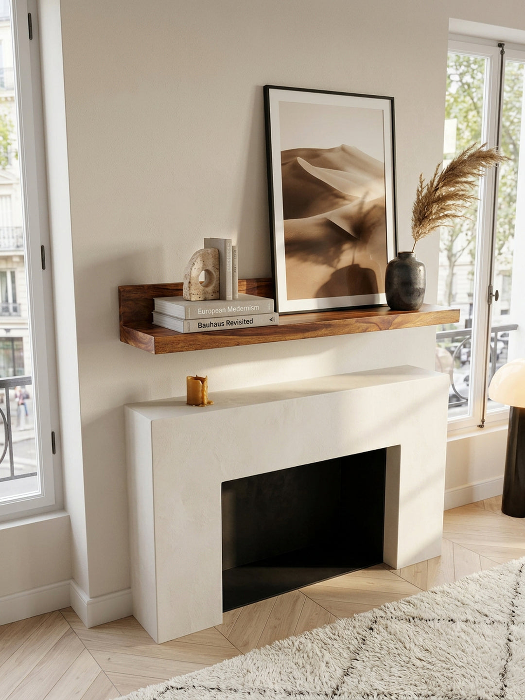 Wandregal NAKO Massivholz_ Flexibles Landhaus-Design_ verschiedene Größen_ pflegeleicht - KADIMA DESIGN_Farbe_ Braun_ Größe_ 110x24x17 cm_