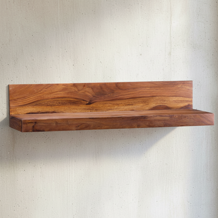 Wandregal NAKO Massivholz_ Flexibles Landhaus-Design_ verschiedene Größen_ pflegeleicht - KADIMA DESIGN_Farbe_ Braun_ Größe_ 80x23x17 cm_