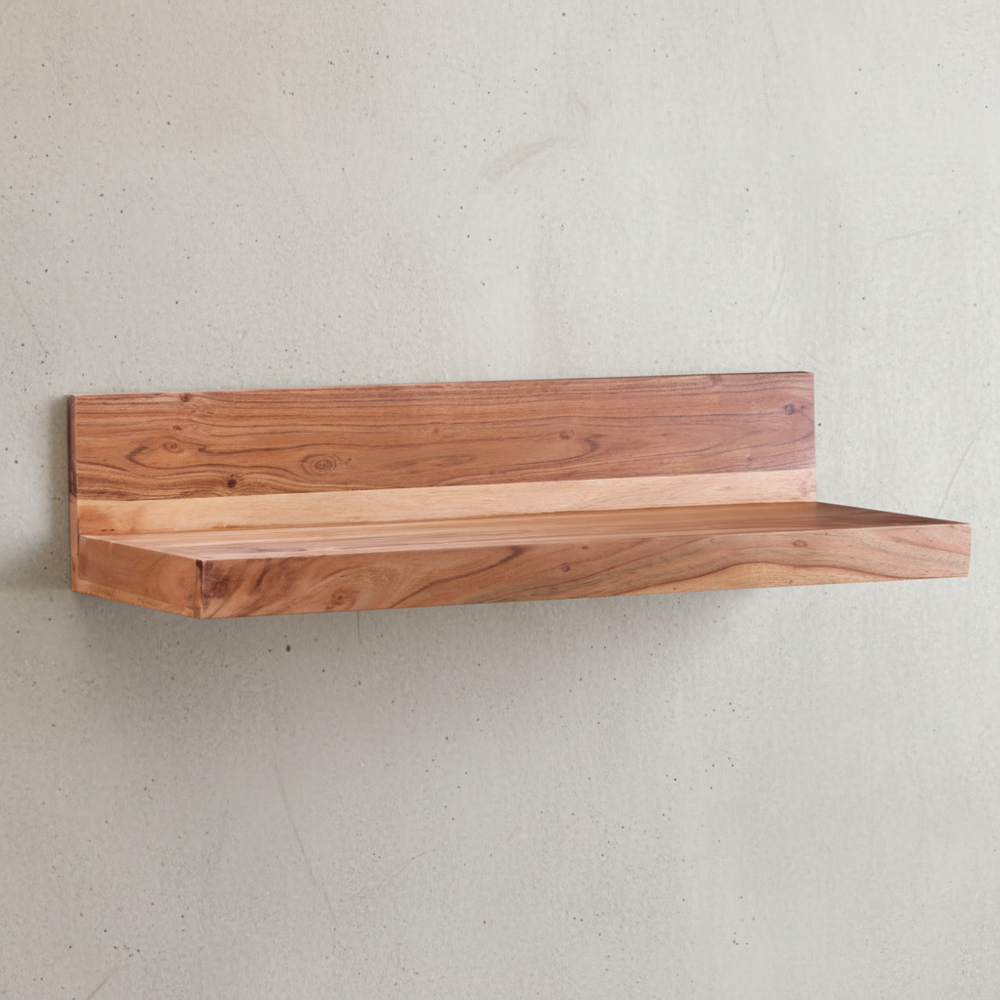 Wandregal NAKO Massivholz_ Flexibles Landhaus-Design_ verschiedene Größen_ pflegeleicht - KADIMA DESIGN_Farbe_ Beige_ Größe_ 80x23x17 cm_