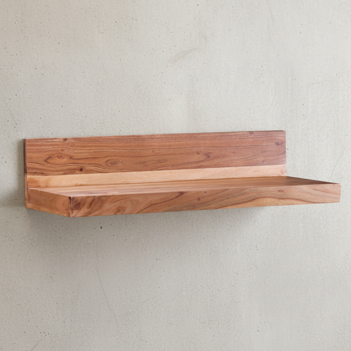 Wandregal NAKO Massivholz_ Flexibles Landhaus-Design_ verschiedene Größen_ pflegeleicht - KADIMA DESIGN_Farbe_ Beige_ Größe_ 80x23x17 cm_