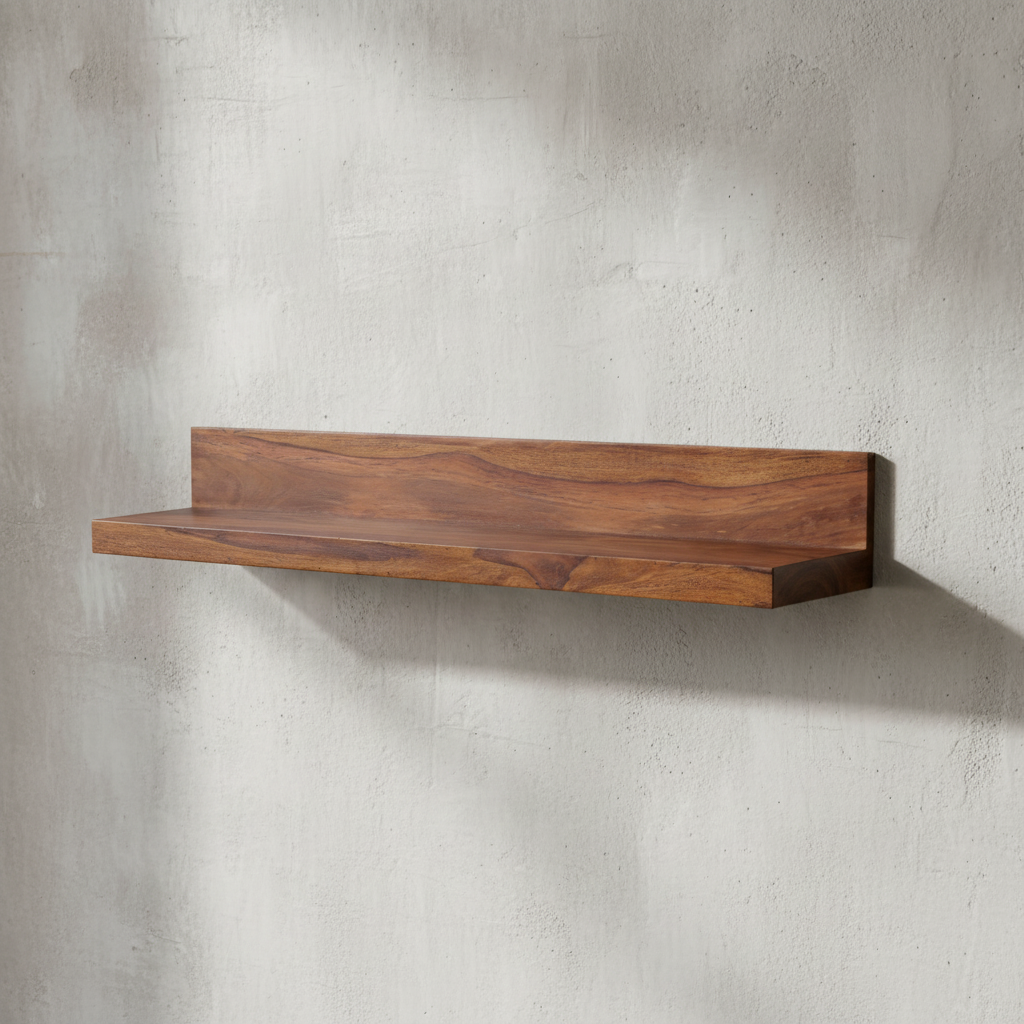 Wandregal NAKO Massivholz_ Flexibles Landhaus-Design_ verschiedene Größen_ pflegeleicht - KADIMA DESIGN_Farbe_ Braun_ Größe_ 110x24x17 cm_