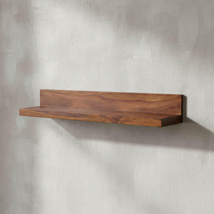 Wandregal NAKO Massivholz_ Flexibles Landhaus-Design_ verschiedene Größen_ pflegeleicht - KADIMA DESIGN_Farbe_ Braun_ Größe_ 110x24x17 cm_