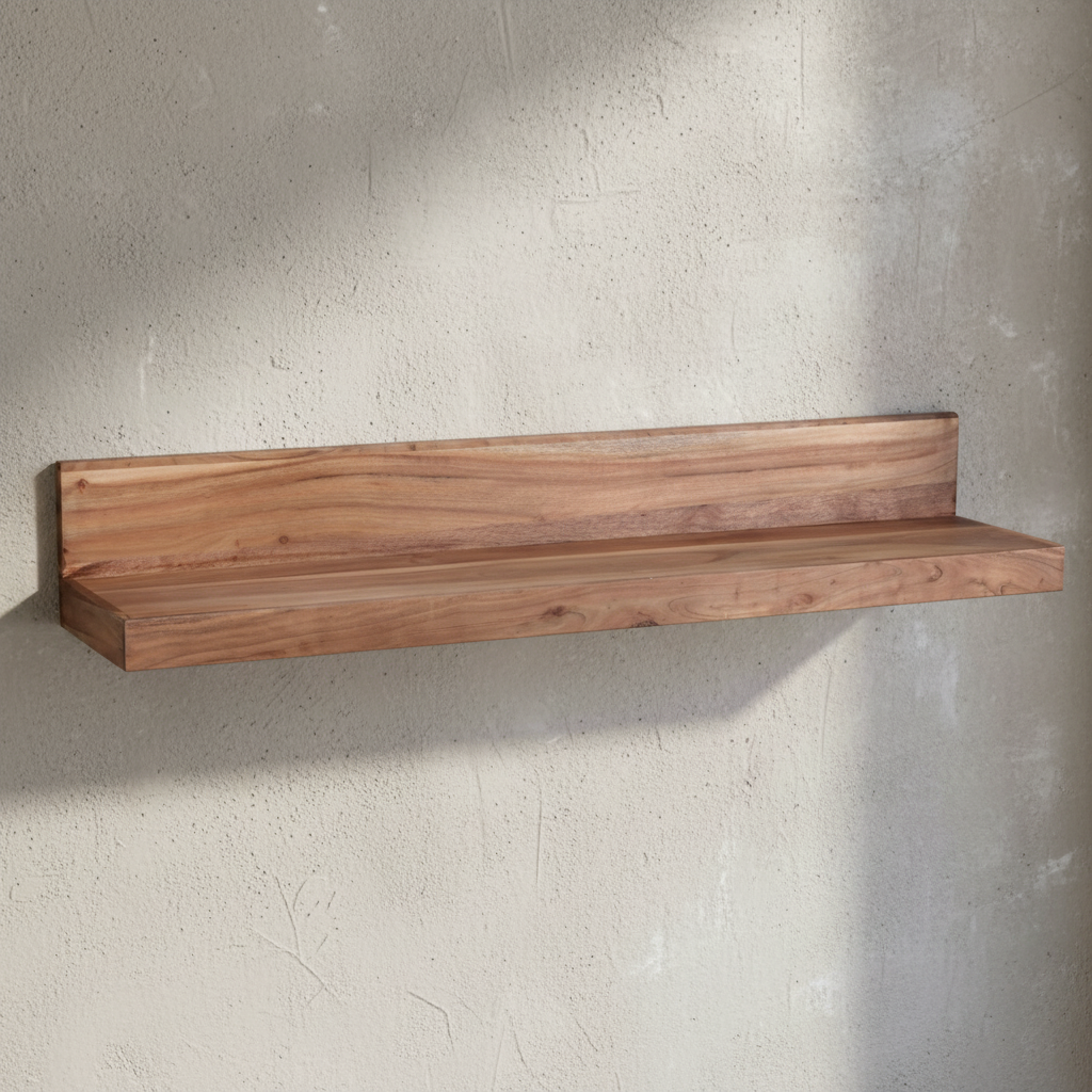 Wandregal NAKO Massivholz_ Flexibles Landhaus-Design_ verschiedene Größen_ pflegeleicht - KADIMA DESIGN_Farbe_ Beige_ Größe_ 110x24x17 cm_