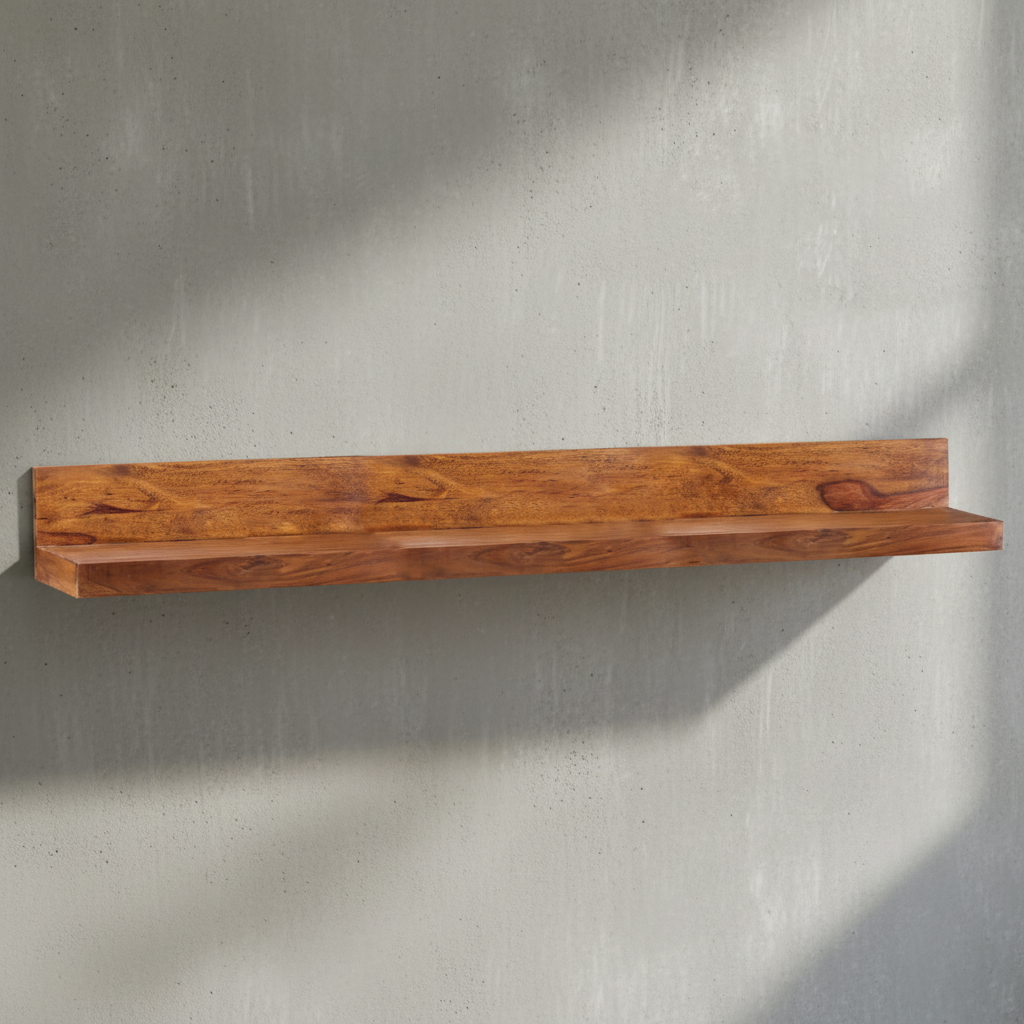 Wandregal NAKO Massivholz_ Flexibles Landhaus-Design_ verschiedene Größen_ pflegeleicht - KADIMA DESIGN_Farbe_ Braun_ Größe_ 160x24x17 cm_