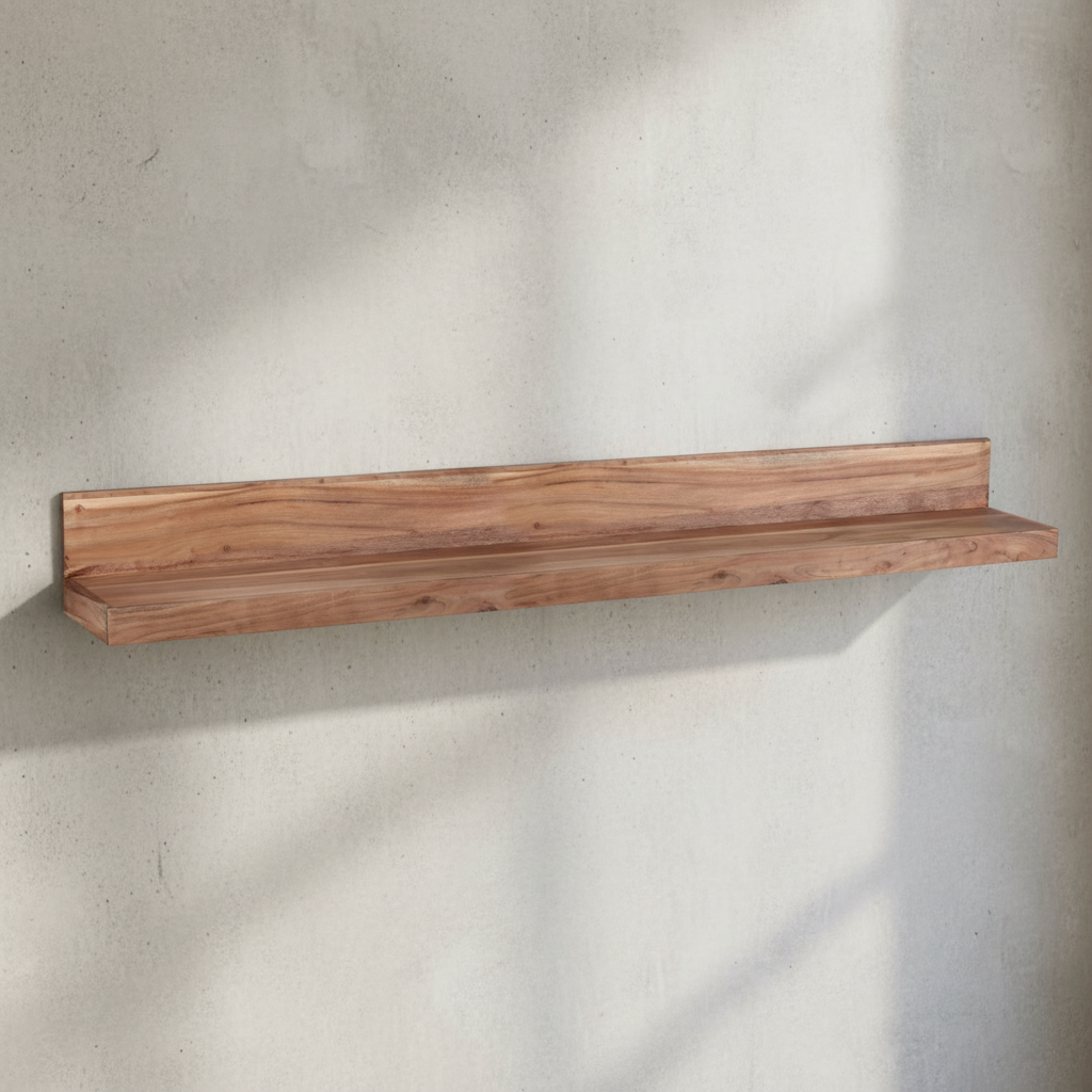 Wandregal NAKO Massivholz_ Flexibles Landhaus-Design_ verschiedene Größen_ pflegeleicht - KADIMA DESIGN_Farbe_ Beige_ Größe_ 160x24x17 cm_