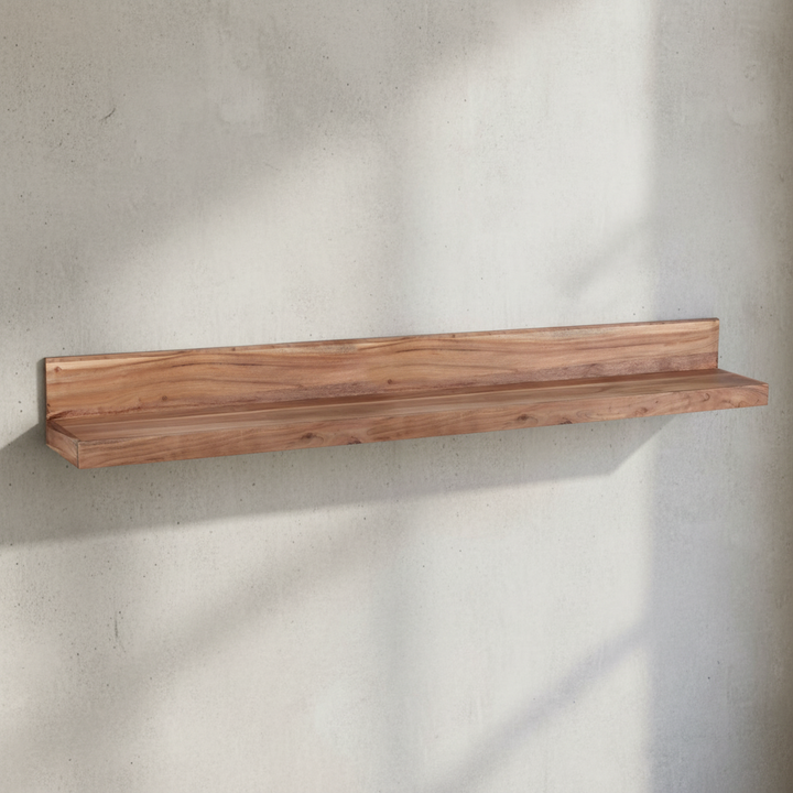 Wandregal NAKO Massivholz_ Flexibles Landhaus-Design_ verschiedene Größen_ pflegeleicht - KADIMA DESIGN_Farbe_ Beige_ Größe_ 160x24x17 cm_