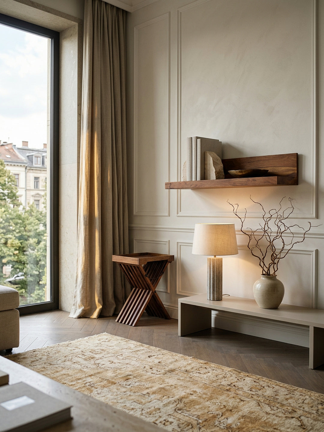 Wandregal NAKO Massivholz_ Flexibles Landhaus-Design_ verschiedene Größen_ pflegeleicht - KADIMA DESIGN_Farbe_ Braun_ Größe_ 80x23x17 cm_