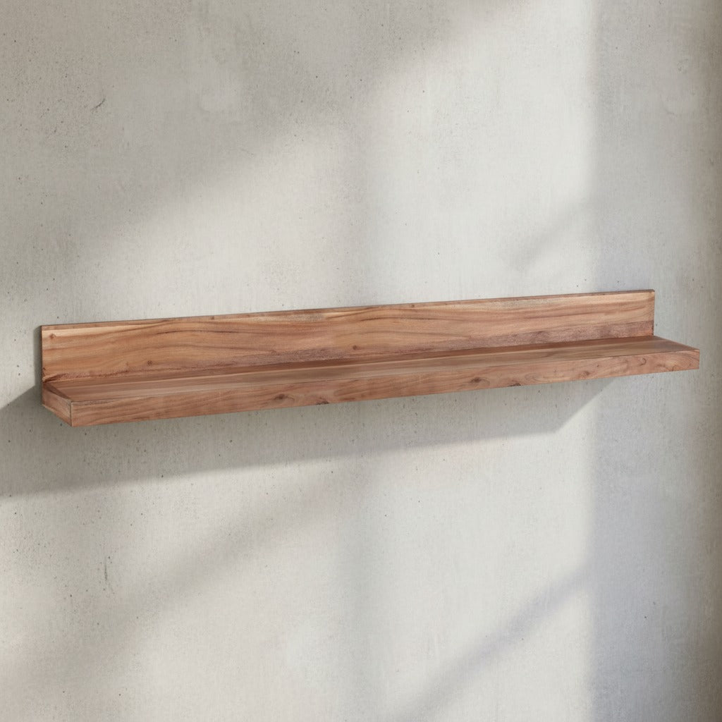 Wandregal NAKO Massivholz_ Flexibles Landhaus-Design_ verschiedene Größen_ pflegeleicht - KADIMA DESIGN_Farbe_ Beige_ Größe_ 160x24x17 cm_