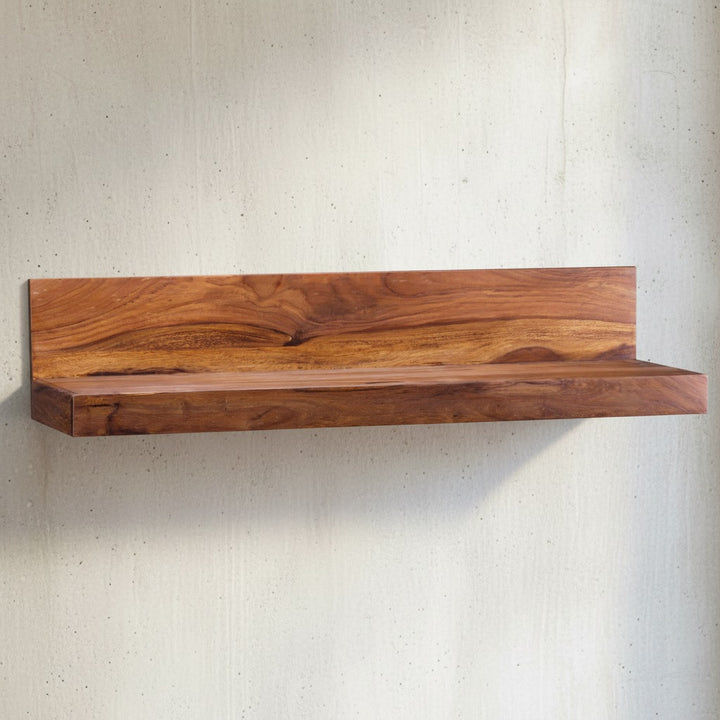 Wandregal NAKO Massivholz_ Flexibles Landhaus-Design_ verschiedene Größen_ pflegeleicht - KADIMA DESIGN_Farbe_ Braun_ Größe_ 80x23x17 cm_