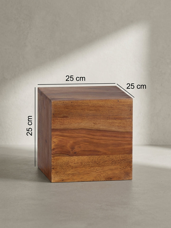 Wandregal Sheesham Massivholz natur Design modern 25x25x25 cm Möbel Einrichtung Wohnzimmer stilvoll zeitgenössisch elegant Wohnen Interior Zuhause hochwertig Premium robust langlebig_