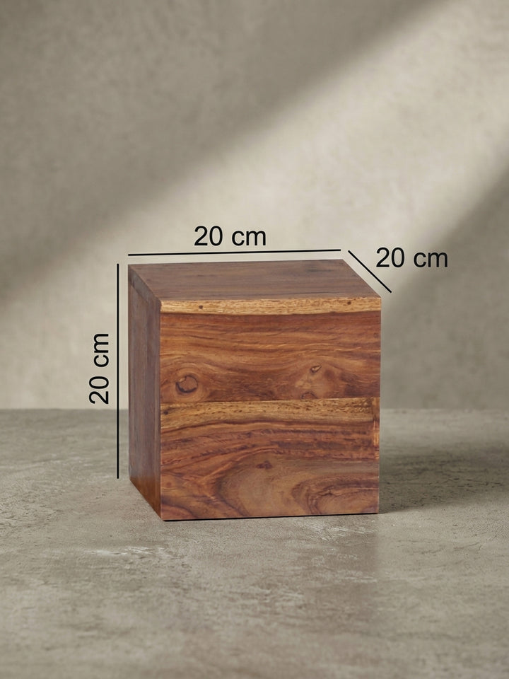 Wandregal Sheesham massiv natur 25x25x25 cm robust langlebig Möbel Wohnen Design Einrichtung modern Premium Wohnzimmer Interior Zuhause hochwertig elegant stilvoll zeitgenössisch Qualität_