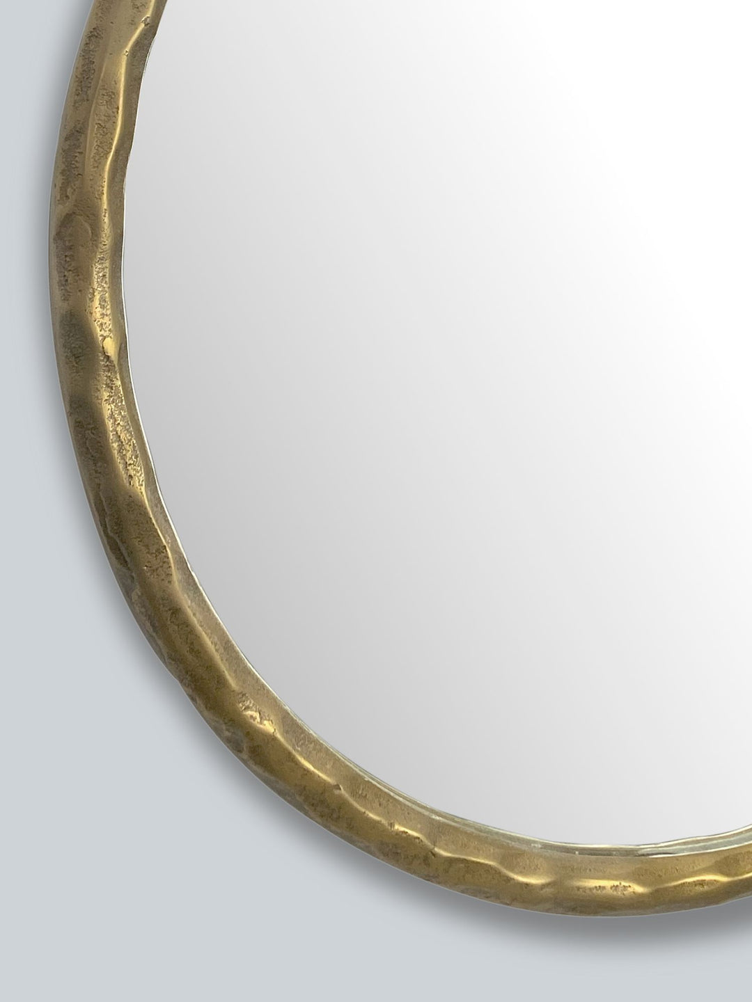 Wandspiegel 60 cm Metall Design Hängespiegel Gold - Dekospiegel Rund mit Rahmen - Spiegel Wand Groß - Flurspiegel Garderobenspiegel Modern_