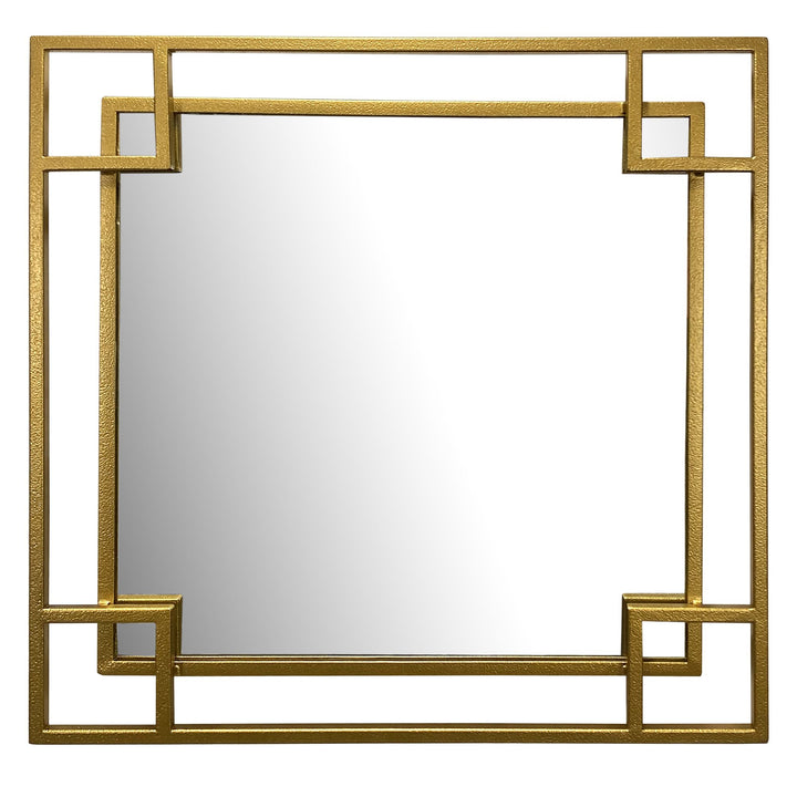 Wandspiegel mit Rahmen Hängend Quadratisch Metall Eisen Modern