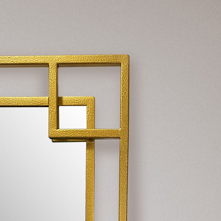 Wandspiegel mit Rahmen Hängend Quadratisch Metall Eisen Modern