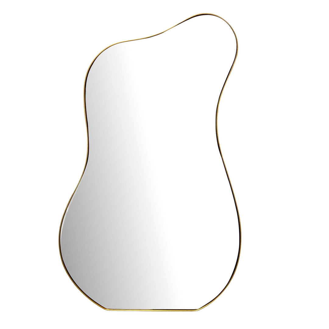 Wandspiegel Asymmetrisch Metall Gold 60x100 cm Moderner Rahmen