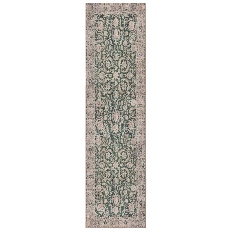 Waschbarer Teppich Vintage Floral Muster - Orientalisch - Esszimmer schmutzabweisend_Läufer_