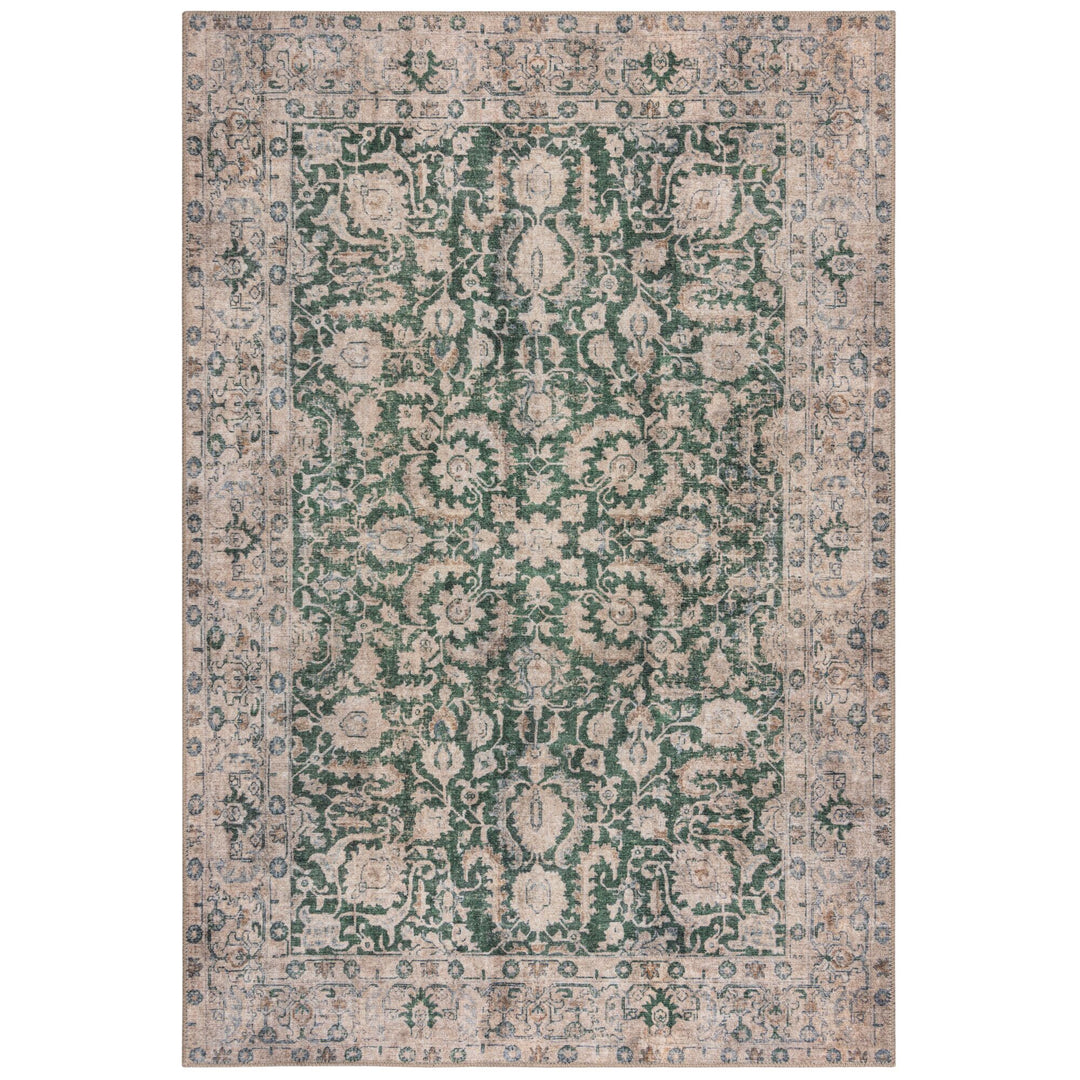 Waschbarer Teppich Vintage Floral Muster - Orientalisch - Esszimmer schmutzabweisend_Rechteckig_