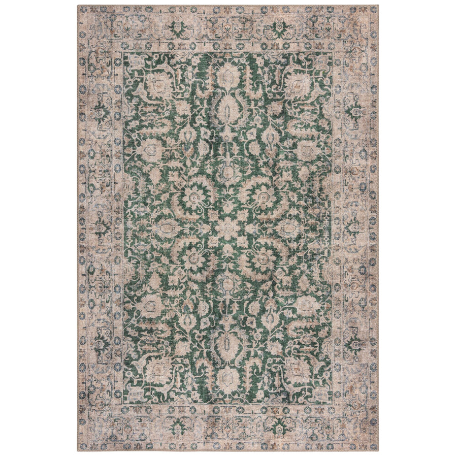 Waschbarer Teppich Vintage Floral Muster - Orientalisch - Esszimmer schmutzabweisend_Rechteckig_