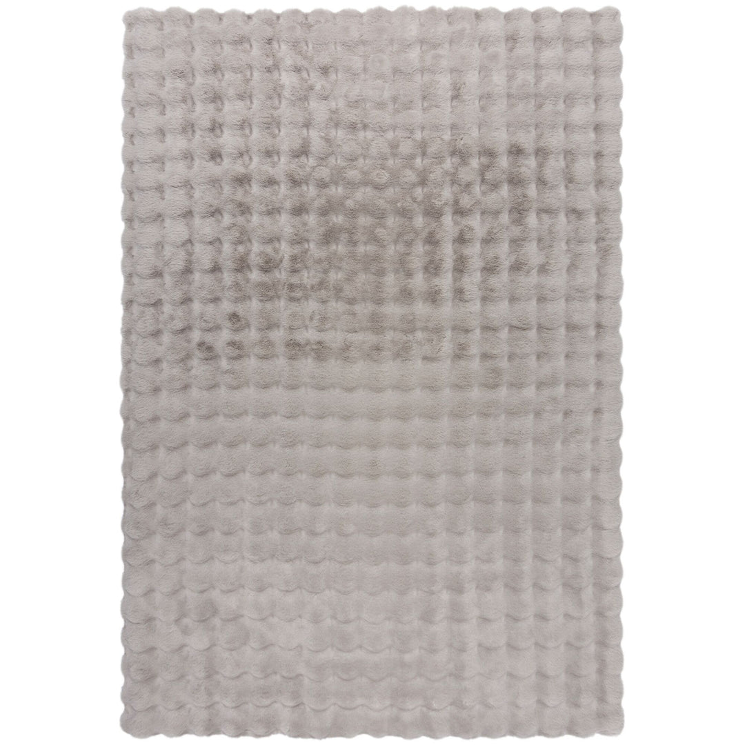 Hochflor Teppich waschbar 3D Waffel Muster - Unifarben - Struktur - Schlafzimmer_Rechteckig_