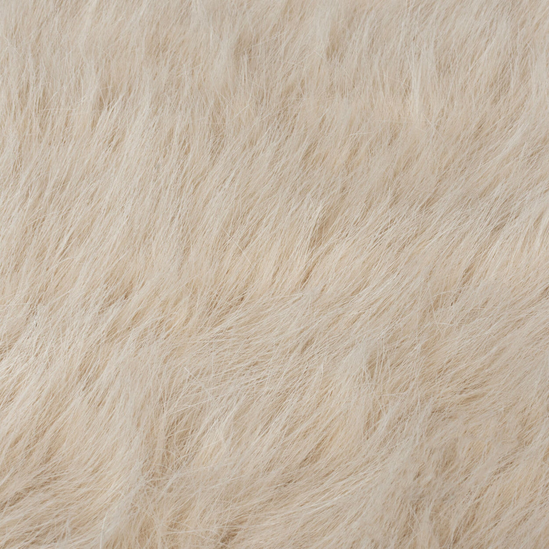 Hochflor Teppich waschbar 3D Waffel - Unifarben - Struktur - Schlafzimmer_Creme_Rechteckig_