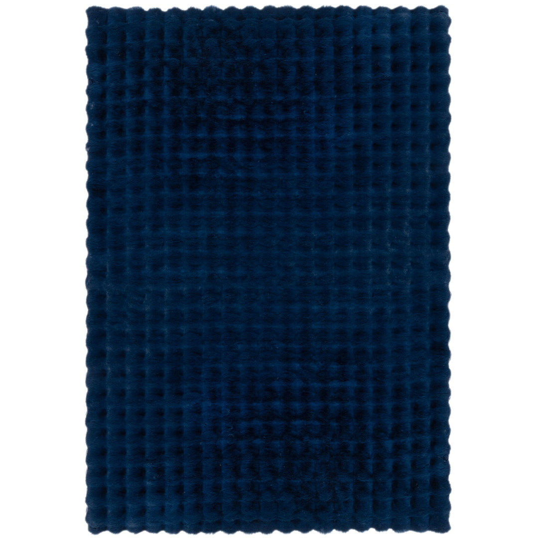 Hochflor Teppich waschbar 3D Waffel Muster - Unifarben - Struktur - Schlafzimmer_Rechteckig_