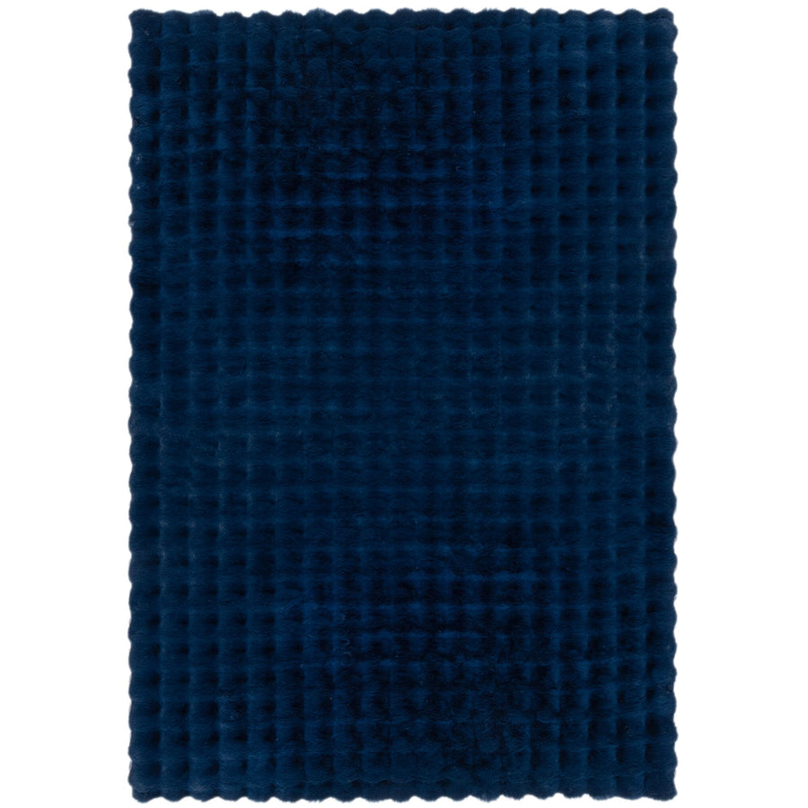 Hochflor Teppich waschbar 3D Waffel Muster - Unifarben - Struktur - Schlafzimmer_Rechteckig_