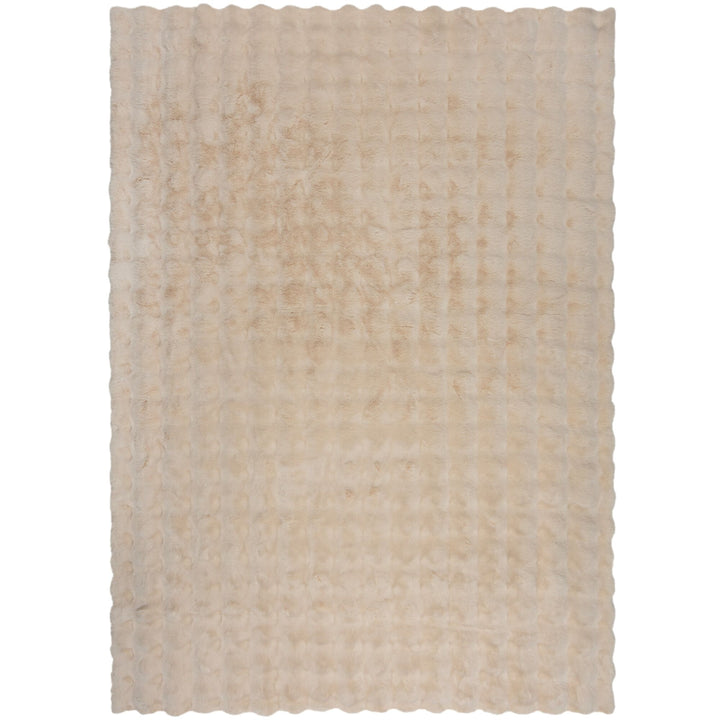 Hochflor Teppich waschbar 3D Waffel Muster - Unifarben - Struktur - Schlafzimmer_Rechteckig_