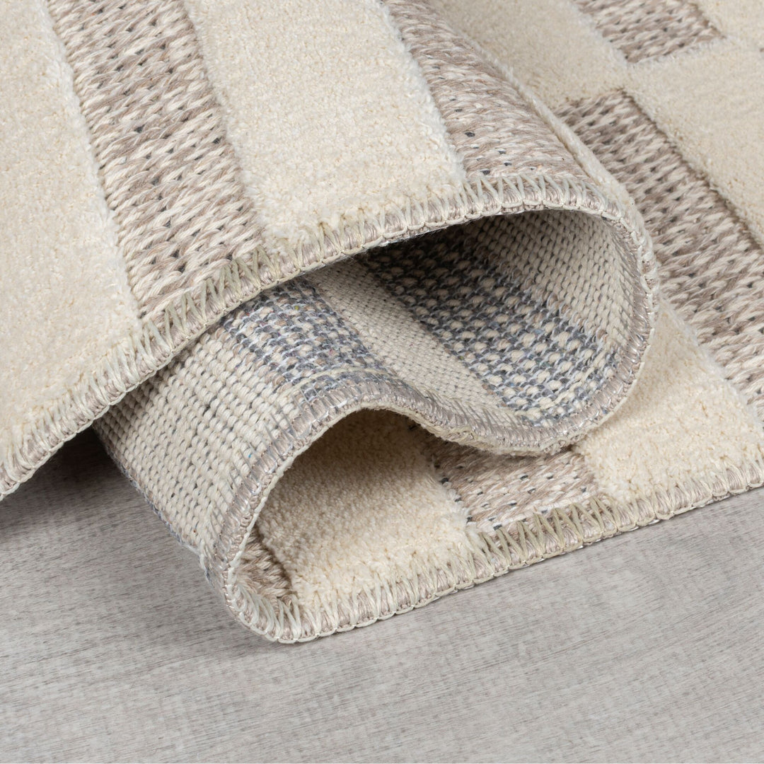 Waschbarer Teppich Schachbrett Muster - Karos - Küche schmutzabweisend_Rechteckig_