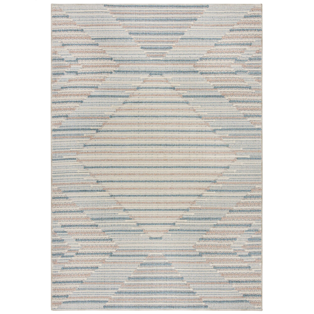 Waschbarer Teppich Rauten gestreift - Geometrisch - Küche schmutzabweisend_Rechteckig_