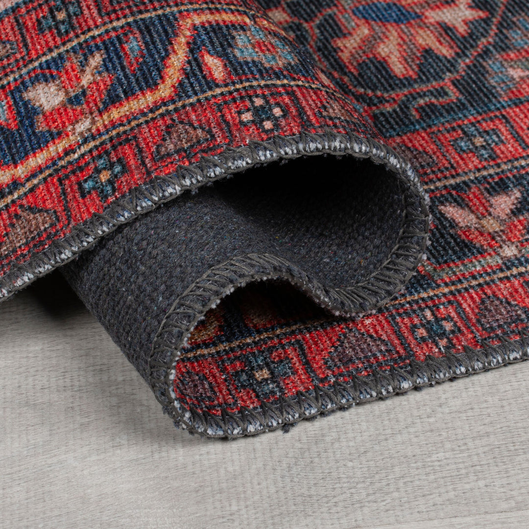 Waschbarer Teppich Medallion Muster - Orientalisch - Wohnzimmer schmutzabweisend_Läufer_