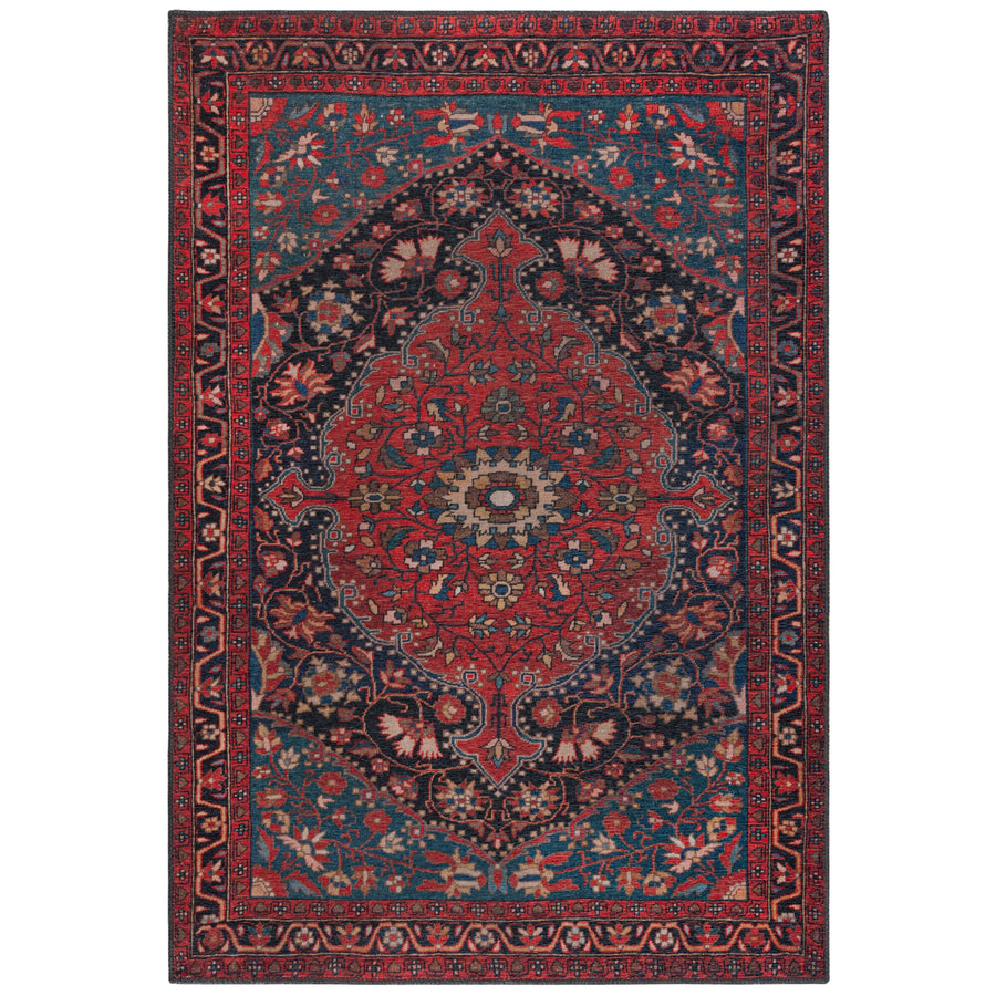 Waschbarer Teppich Medallion Muster - Orientalisch - Wohnzimmer schmutzabweisend_Rechteckig_