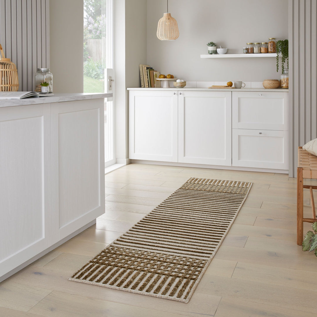 Waschbarer Streifenteppich OTTER IAN von Kadima Design_ ideal für das Familienleben_Grün_#sku_BARK503119375607#
