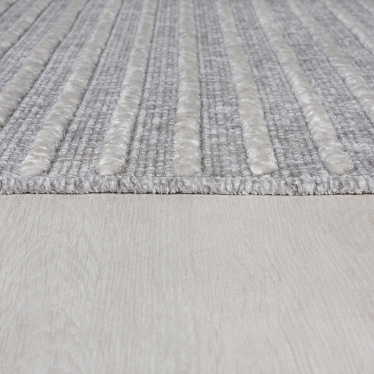 Teppich maschinenwaschbar Streifen-Design OTTER IAN - Grau 80x160 cm_Rechteckig_