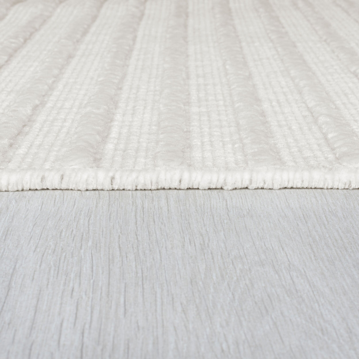 Teppich maschinenwaschbar Streifen-Design OTTER IAN - Weiß 80x160 cm_Rechteckig_