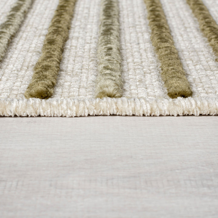 Teppich maschinenwaschbar Streifen-Design OTTER IAN - Grün 80x160 cm_Rechteckig_