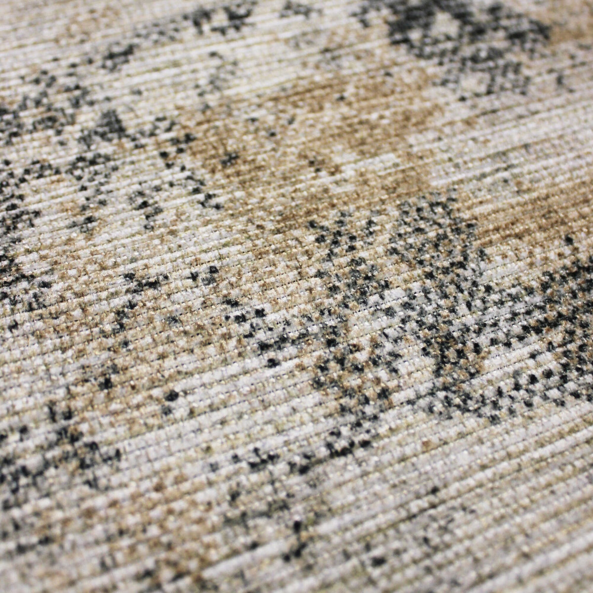 Waschbarer Teppich Abstrakt - Wohnzimmer schmutzabweisend_Gelb-Natur_Rechteckig_