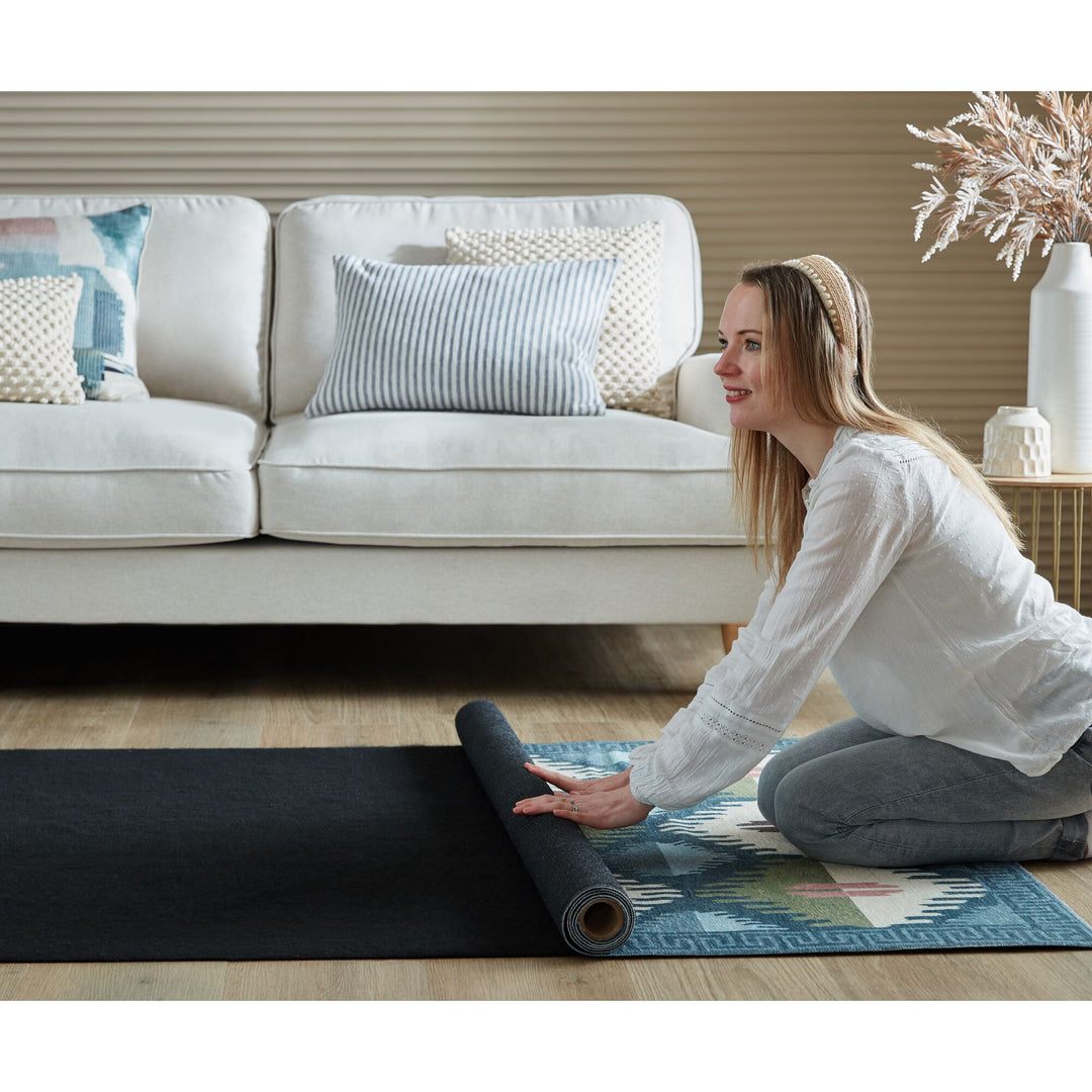 Waschbarer Teppich  - Rutschfest &amp; Pflegeleicht  - Ethno Kelim Design_Rechteckig_