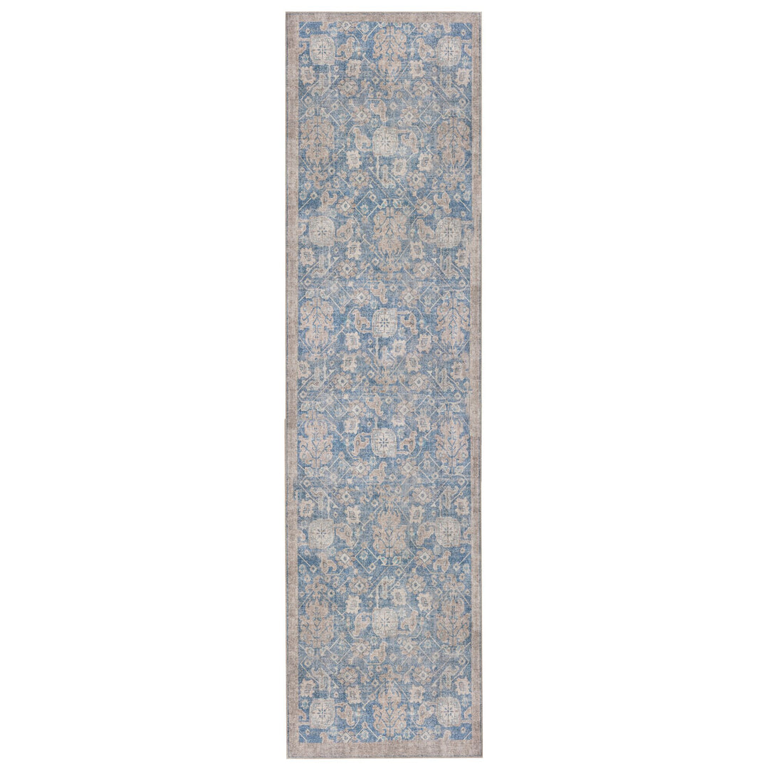 Waschbarer Teppich Vintage Floral - Orientalisch - Wohnzimmer schmutzabweisend_Läufer_
