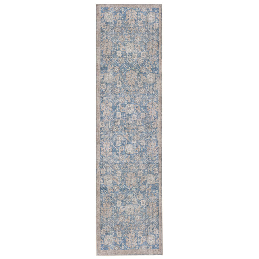 Waschbarer Teppich Vintage Floral - Orientalisch - Wohnzimmer schmutzabweisend_Läufer_