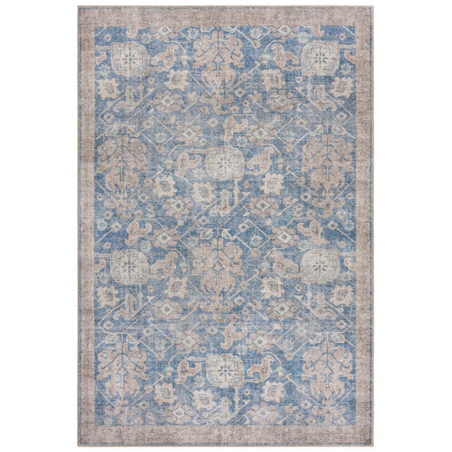 Waschbarer Teppich Vintage Floral - Orientalisch - Wohnzimmer schmutzabweisend_Rechteckig_