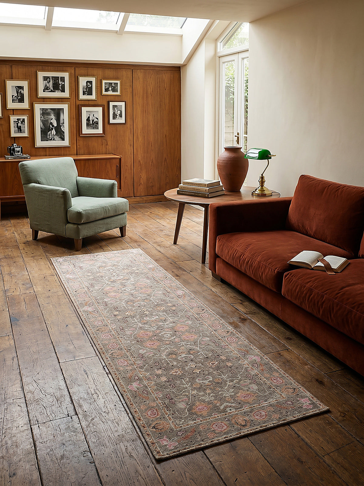 Teppich Multicolor-Rosa Läufer Musteransicht von oben Designkollektion_