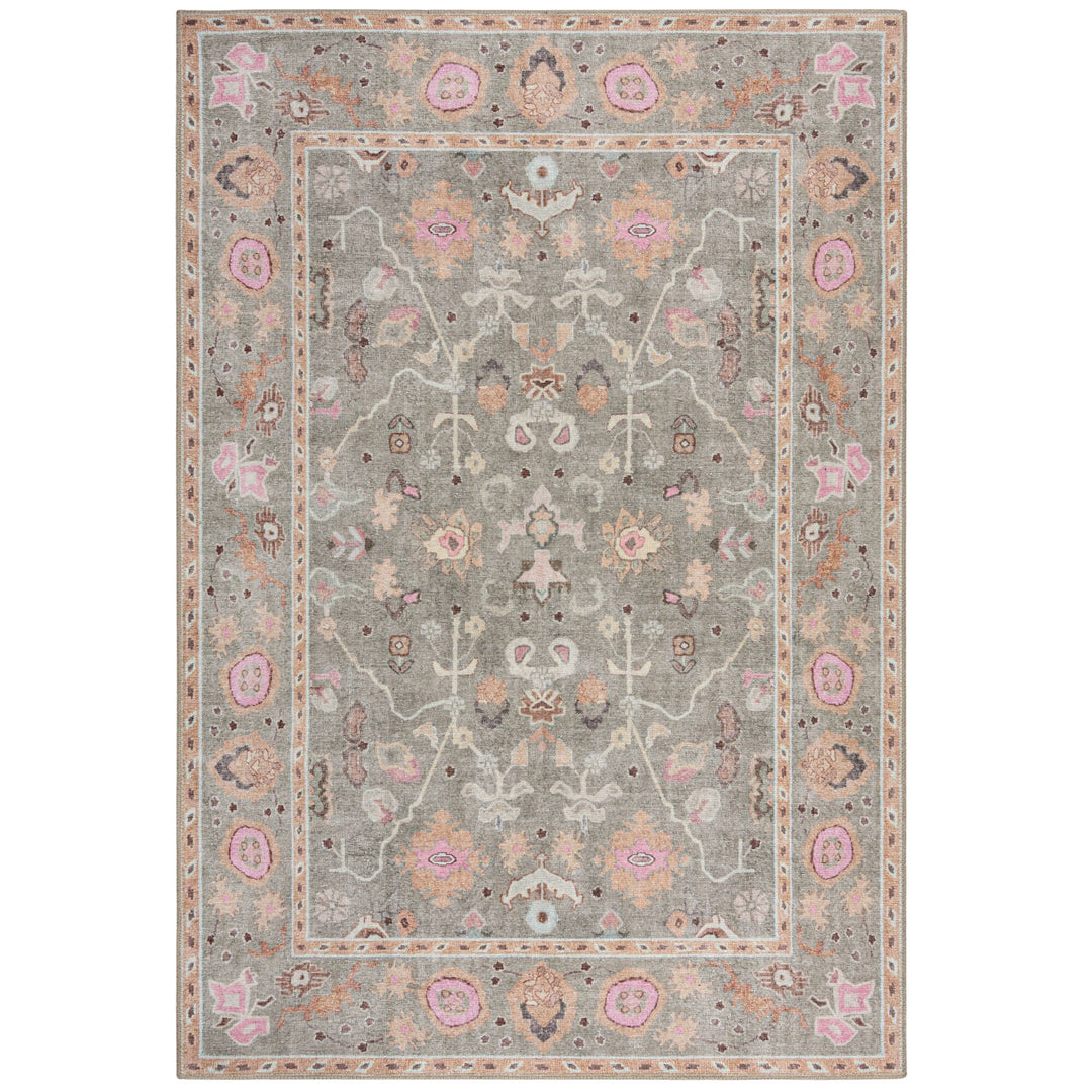 Waschbarer Teppich Floral Muster - Orientalisch - Wohnzimmer schmutzabweisend_Rechteckig_
