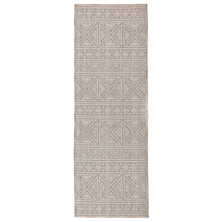 Waschbarer Teppich Ethno Geometrisch - Wohnzimmer schmutzabweisend_Läufer_