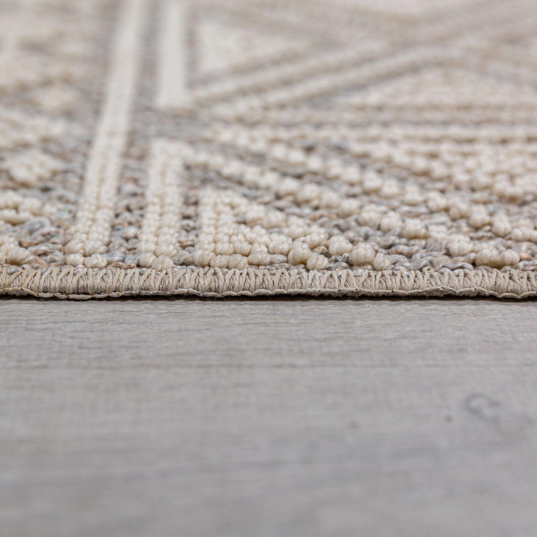 Waschbarer Teppich recycelt  - Ethno-Geometrisches Muster  - Pflegeleicht &amp; Robust_Läufer_