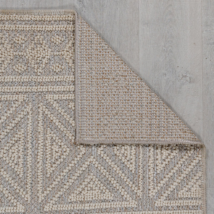 Waschbarer Teppich Ethno Geometrisch - Wohnzimmer schmutzabweisend_Läufer_