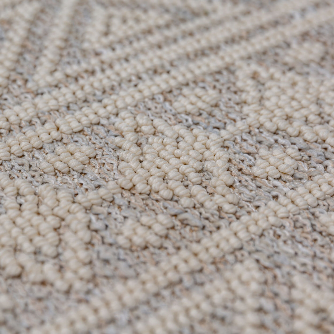 Waschbarer Teppich Ethno Geometrisch - Wohnzimmer schmutzabweisend_Grau_Läufer_