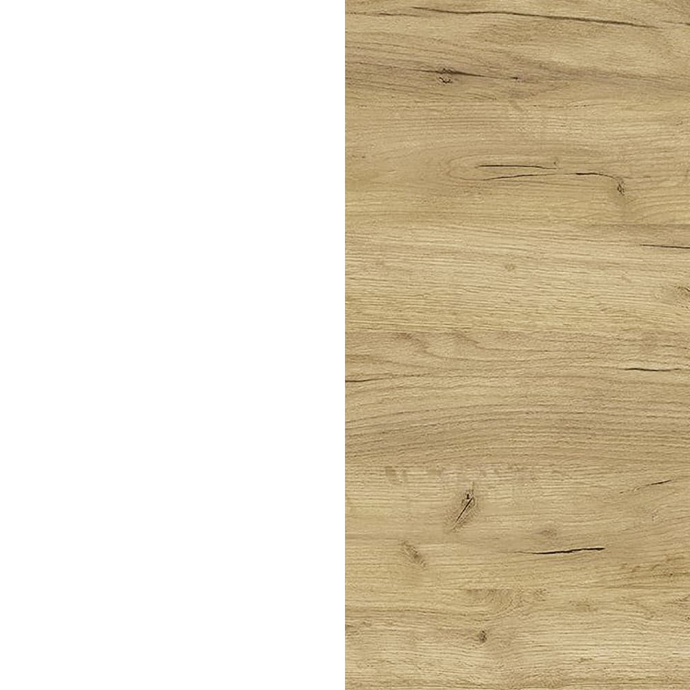 Waschbeckenunterschrank mit Siphonaussparung  70x34x58  Weiß-Beige  Made in Germany  TAHO-Serie von Kadima Design Größe  60x34x58 cm