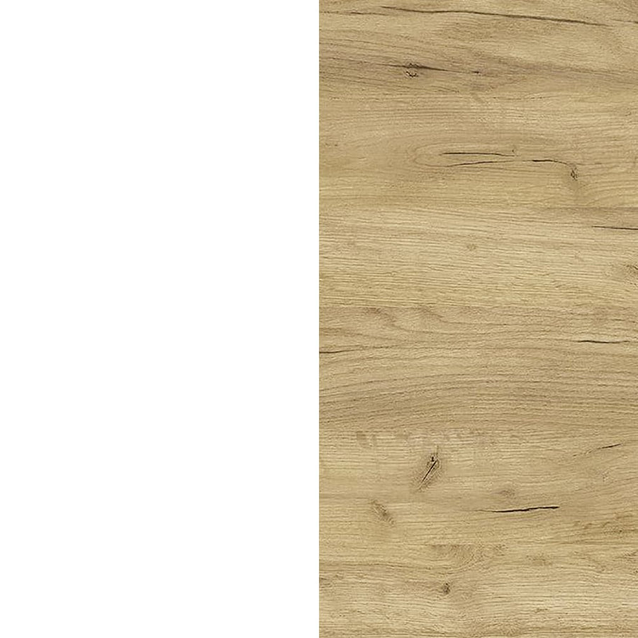 Waschbeckenunterschrank mit Siphonaussparung_ 70x34x58_ Weiß-Beige_ Made in Germany_ TAHO-Serie von Kadima Design_Größe_ 60x34x58 cm_